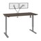 Bestar Bestar Upstand 60W x 30D Standing Desk with Dual Monitor Arm in antigua 175870-000052 - alternate 1